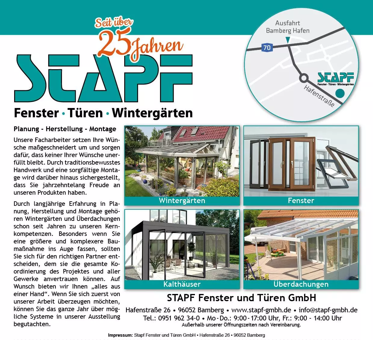 Fenster, Türen, Wintergärten, Terrassendächer, 20% Steuern sparen