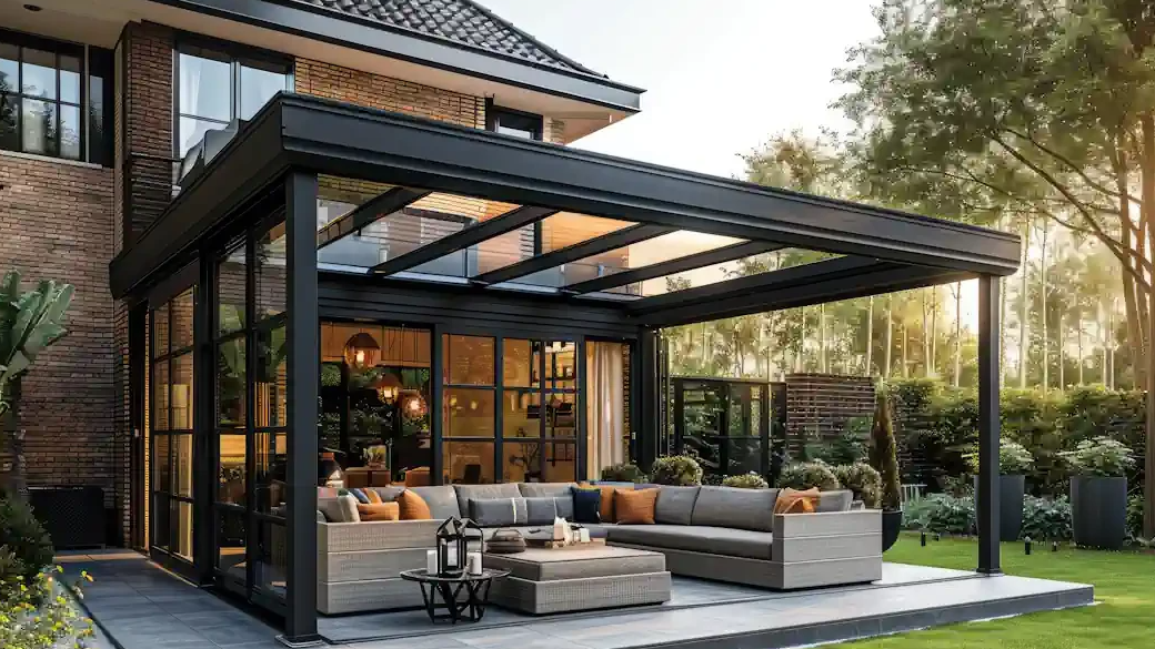 Terrassenüberdachung STAPF halboffen