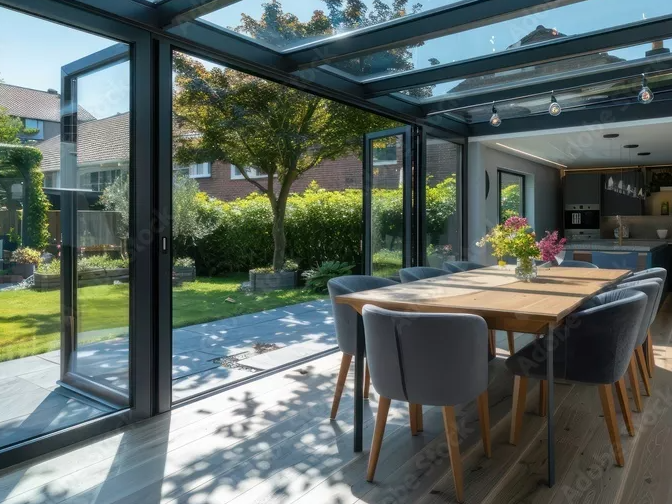 Terrassenüberdachung STAPF halboffen