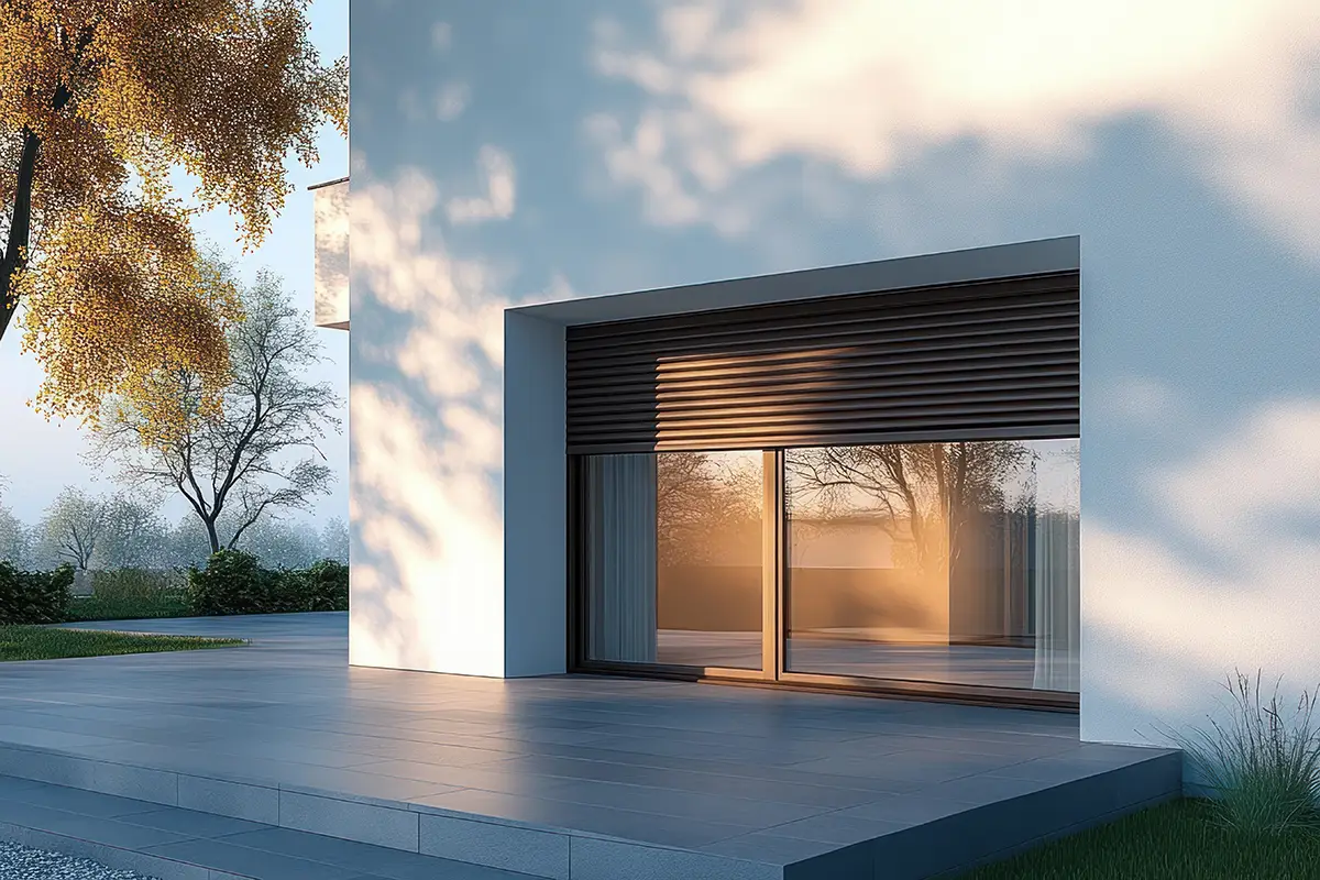 Modernes Terrassenfenster